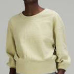 Lululemon Textured Crewneck Pullover Color is a Dew Green Size 4 Photo 0
