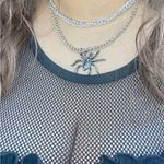 Silver Spider Halloween Necklace New Photo 10