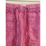 C&C California  Drawstring Linen Pull On Sweat Shorts Pink Women's Size Medium Photo 2