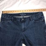 Michael Kors Cropped Jeans Size 12 Blue Button Flap Pockets Stretch Photo 4