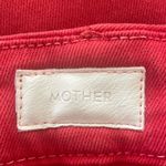 MOTHER Looker Ankle Fray Jeans Firecracker Red Distressed Women’s Size 26 Photo 5