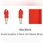 Alex Marie  Enola Surplice V-Neck Wrap MIDI  NWT Dress! Photo 10