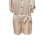 Overlover Cherokee Pink Powder Satin‎ Romper Playsuit Size XS Photo 7