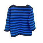 Karl Lagerfeld Paris Front Pockets Striped Textured Top L Multicolor Nautical Photo 1