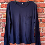 BP Navy Nordstrom Crew Neck Long Sleeve Tee Photo 0