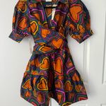 Farm Rio Heart Print Front-Bow Mini Dress, Size XS Photo 10
