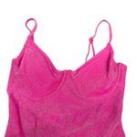 Good American Demi Cup One Piece Sparkle Swimsuit in Pink, Size 4/XL Photo 2