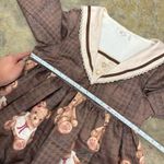 Alice Girl coquette brown teddy bear Lolita Peter Pan collar dress Photo 9