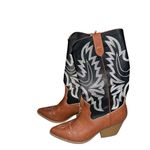 NEW Indigo Rd Brown and Black Western Embroidered Pointed Toe Boots Size 10 Photo 2