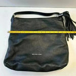 Michael Kors‎ Black Pebbled Leather Tassel Zip Shoulder Bag Purse Handbag Photo 9