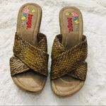 Bongo Neutral Brown Woven Wedge Sandals Size 5.5 Photo 1