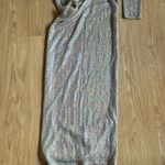 THE SEI Sequined Gown Silver Size 0P Photo 4