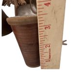 Five Worlds Marseilles Sandals Cocoa Size US 8 l Euro 38 Brown Peep Toe Lace Up Tassels Wooden Heel Photo 11