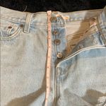 Levi's Levi Wedgie Distressed High Rise Shorts Frayed Hem Light Blue Denim Size 26 Photo 15