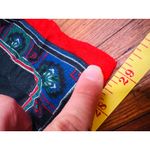 Amanda Smith Vintage Black Red Green Paisley Italy Rayon Scarf Photo 4