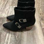 Sun + Stone Black Ankle Boots with Silver Buckles Size 7 Photo 6