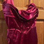 Burgundy Silk Corset Dress Red Photo 2