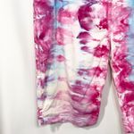 kim rogers Plus Size 16 Bermuda Shorts Handmade Tie Dye Cotton Pink Blue 1393 Photo 4