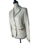 St. John  Collection Blazer Jacket Gold Metallic Tweed  Sz 8 3 Button Front EUC Photo 1
