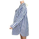 Sézane  Maxine Oversized Shirt Dress, Ecru Blue Stripes, FR44/US12 Photo 8