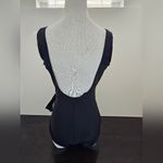 Your Best Look Tropical Floral Women's Swimsuit With Sarong Scarf Size 8 Black Photo 4