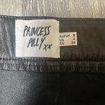 Princess Polly  Black Faux Leather Flare Leg Pants Photo 5