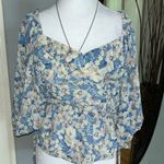 Sugar Lips  Blue Floral Blouse Photo 0