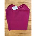 NWT women's Happily‎ Grey fuschia knit strapless top size medium Purple Photo 3