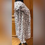 Loft Medallion Print Ruffle Shoulder Bubble Hem Long Sleeve Blouse Top Size XL Photo 4