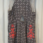 MINKPINK  Black And White With Pink Embroidery‎ Romper Size Large Photo 0