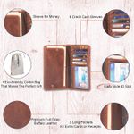 Leather Western Billfold Wallet for Men - Tall Rodeo Bifold - Gift for Cowboys Photo 4