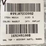 Madewell NWT Val Waffle-Knit Relaxed V-Neck Top in Antique Cream Photo 6