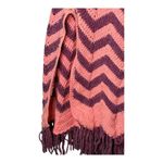 Vintage Pink Purple Chevron Crochet Fringe Cape Poncho Cardigan One Size Size undefined Photo 3