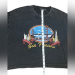 J. Galt California San Francisco Women OS Black Faded Crop Tee Y2K Streetwear Photo 4