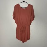 GILI Womens size M Dusty Pink Flowy Dolman Sleeve Romper Tie Waist Scoop Back Size M Photo 6