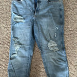 Arizona Jeans Arizona Jean Company Blue Straight Leg Distressed Jeans Photo 0