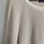 Splendid  Cream and Metallic Gold Knit Sweater Photo 5