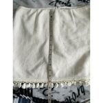 Moon River Ivory Knitted Mini Skirt With Tassel Trim Sz (L) Photo 2