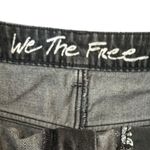 We The Free Free People  Bailey Black Denim Mini Skirt Frayed Hem Size 29 NWOT Photo 4