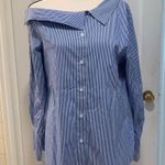 DKNY | Cold shoulder stripe button down top Photo 8