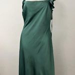 ASTR Nwt  Rina Ruffle Spearmint Green Strap Satin Midi Dress Size Medium Photo 0