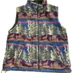 Northern Reflections Vintage  Fleece Women’s Sz M Forest Wilderness Short Sleeve Photo 4