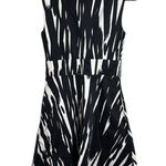Calvin Klein Sleeveless Black and White Dress Zebra print Flared skirt size 2 Photo 1