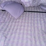 ZARA  Women's Size Small Purple Sleeveless Shoulder Pad Plaid Button Up Crop Top Photo 3