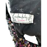 Free People  Black Big Night‎ Sequin Crop Tie Shoulder Top Size Small Photo 7