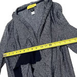 St. John  Navy Chevron Print Drape Front Wool Blend Cardigan Old Money Capsule L Photo 7