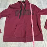 PINK - Victoria's Secret Victoria’s Secret PINK Burgundy Maroon Zip-Up Hoodie; Large Women’s Photo 5