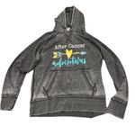 J. America  Burnout Wash, Grey “After Cancer Adventure, No fear” Hoodie Womens L Photo 0