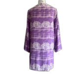 Margaritaville Batik Lace Rayon Purple Swim Cover Up Tunic L Large Photo 3