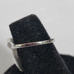 Silver Steel Dainty Ring with Crysta Cross Photo 2